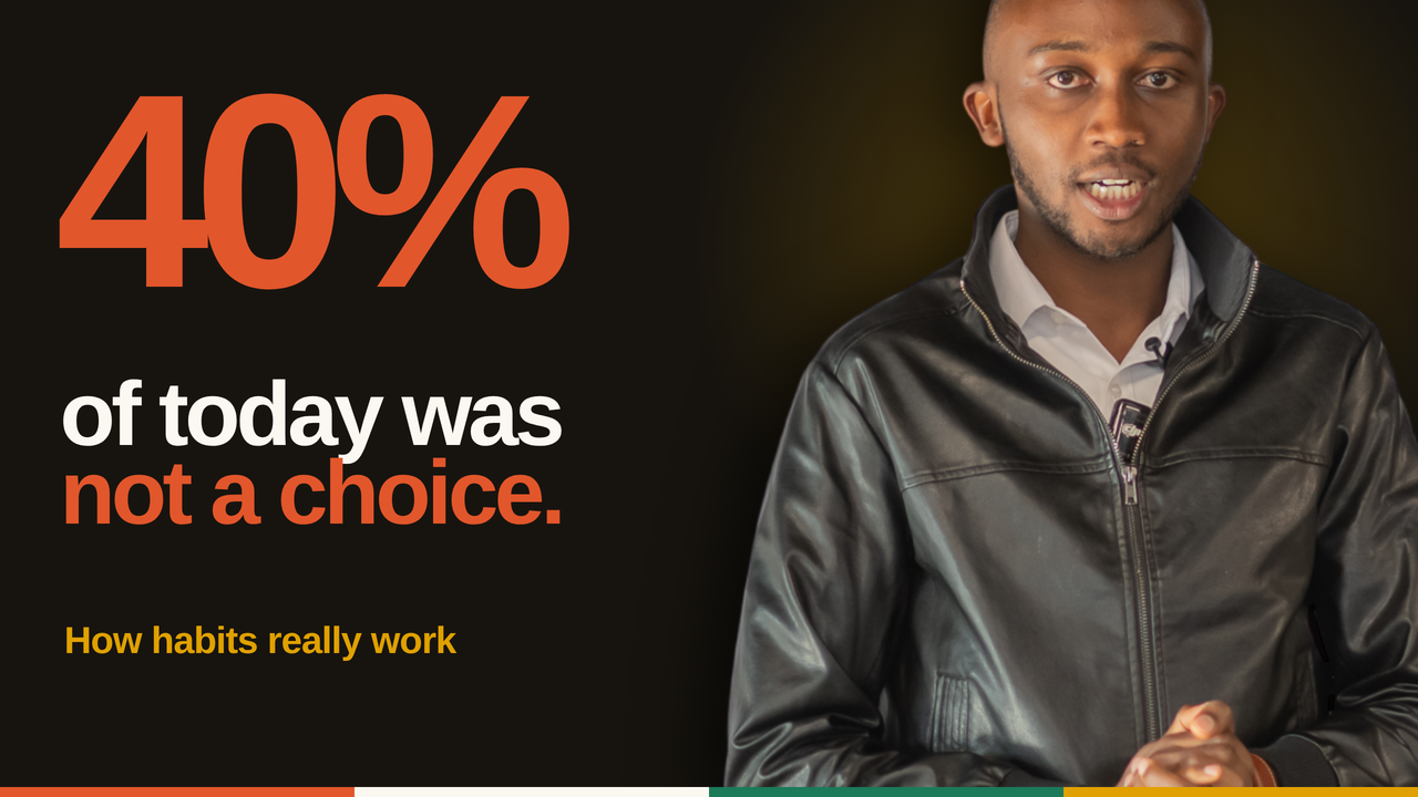 Elvis Warutumo presenting the free 5AM Challenge demo session on how habits really work